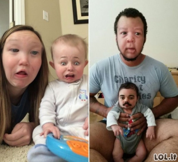Kai sukeiti vaikų veidą per veidų sukeitimo programėlę [GALERIJA]