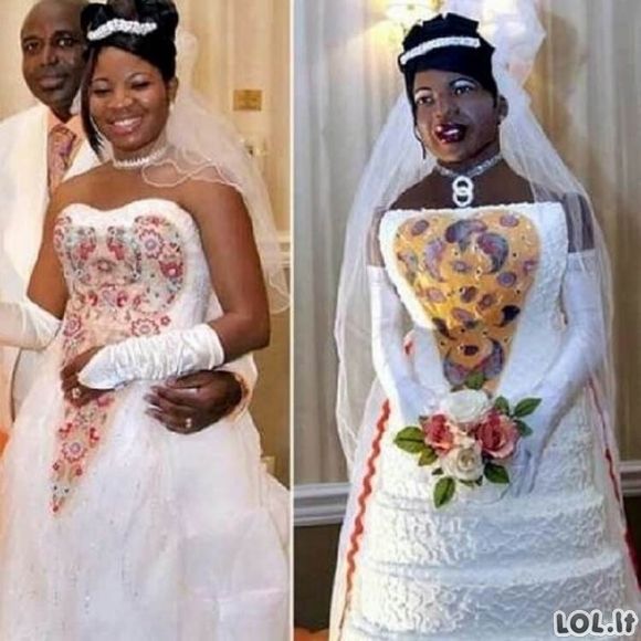 Šokiruojančios vestuvinės suknelės