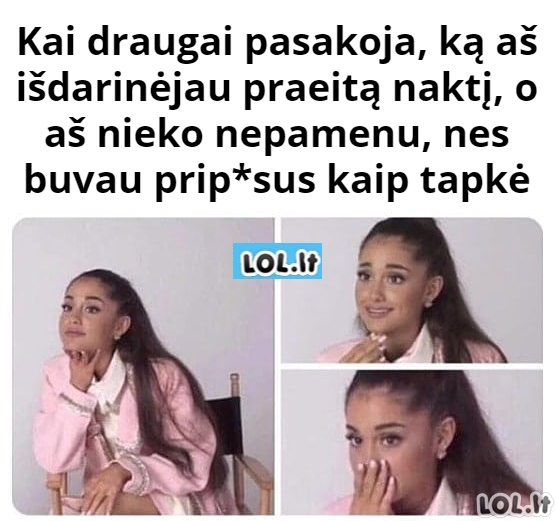 Kai nieko nepameni