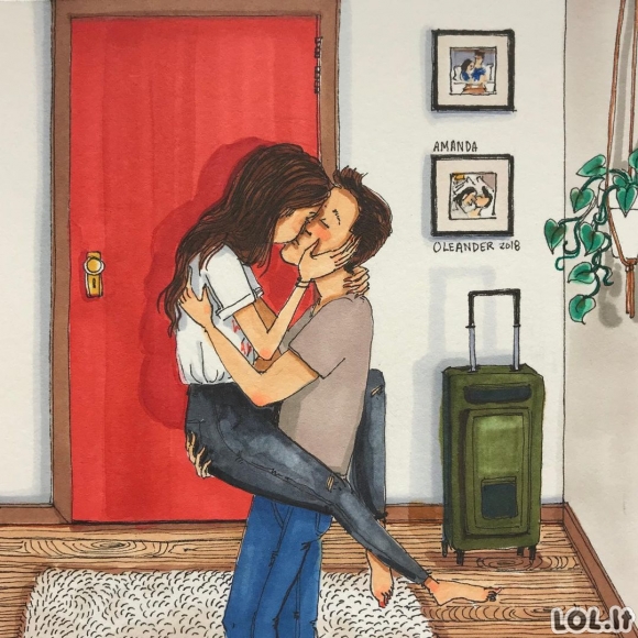 Menininkė piešia iliustracijas, kurios parodo kaip atrodo tikra meilė