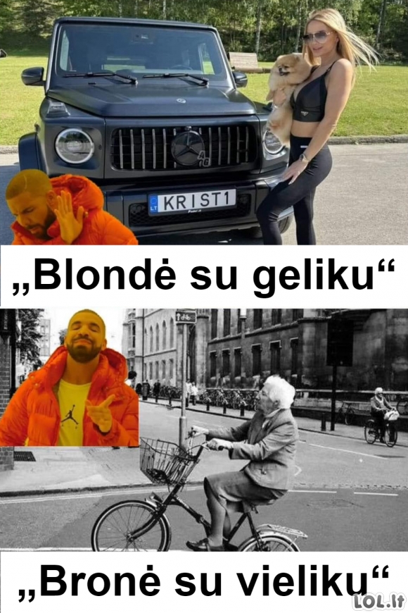 Blondė su Geliku prieš Bronę