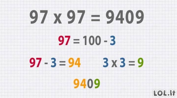 9 įspūdingi matematikos triukai, kurių jūsų niekada neišmokys mokykloje