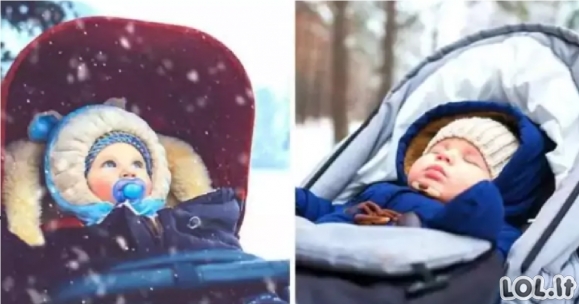 Skandinavų mamos leidžia savo vaikams miegoti šaltyje. Šis grūdinimas turi didžiulę naudą!