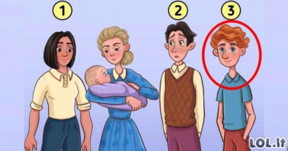 Ar galite išspręsti šį IQ galvosūkį? 90% žmonių nesugebėjo! Kas iš jų yra vaiko tėvas?