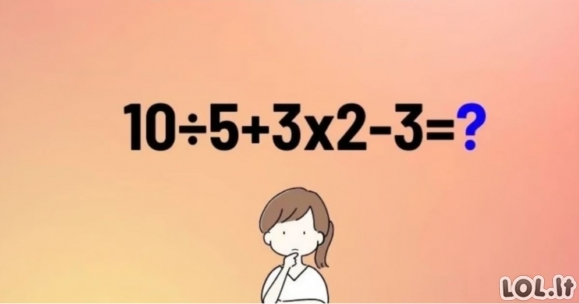 IQ testas: ar galite išspręsti šį sudėtingą matematinį uždavinį? Pasitikrinkite