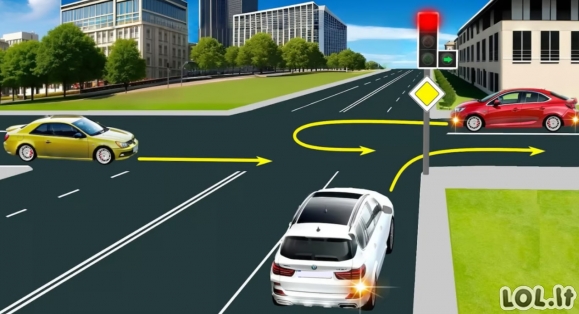KET testas: trys automobiliai, trys kryptys – kas važiuos pirmas?