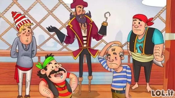 Ar priklausai 2% geriausių? Surask paslėptą kompasą piratų denyje