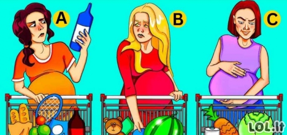 Kuri iš šių moterų slepia pavogtą arbūzą? Tik 1 procentas žmonių atspėja teisingai