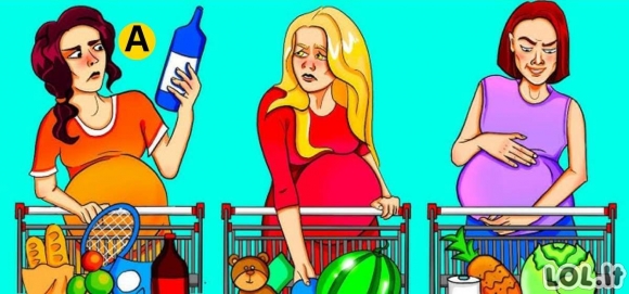 Kuri iš šių moterų slepia pavogtą arbūzą? Tik 1 procentas žmonių atspėja teisingai