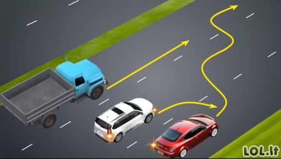 Ką turi praleisti raudonas automobilis? Atsakymas ne toks paprastas, kaip atrodo