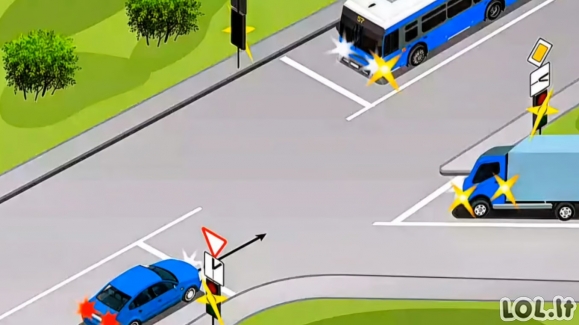 Kas pirmas turi praleisti? Šis KET testas suklaidina net patyrusius vairuotojus