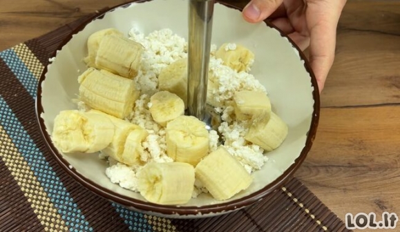 Mažai kalorijų turintis bananų ir varškės desertas: lengvas, sveikas ir tirpstantis burnoje