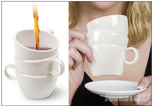 Neįprasti puodelių dizainai