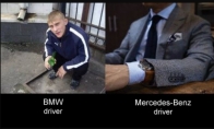 BMW vs MB vairuotojai