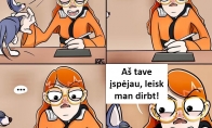 Kai bandai susikaupti darbui bet turi katiną