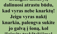 Ką daryti, kad vyras nebe knarktų