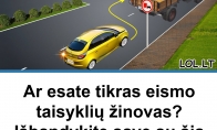 Ar esate tikras eismo taisyklių žinovas? Išbandykite save su šia sudėtinga situacija kelyje!