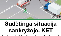 Sudėtinga situacija sankryžoje. KET taisyklė, kurią dažnai pamiršta vairuotojai