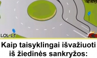 Kaip taisyklingai išvažiuoti iš žiedinės sankryžos: dažna vairuotojų klaida gali baigtis avarija