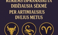 Trys Zodiako ženklai, kuriems išpranašauta didžiausia sėkmė per artimiausius dvejus metus