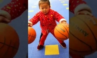 Kinų vaikai ir kamuolio driblingo ypatumai